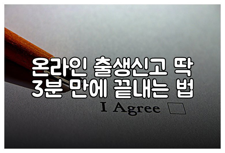 온라인 출생신고 딱 3분 만에 끝내는 법