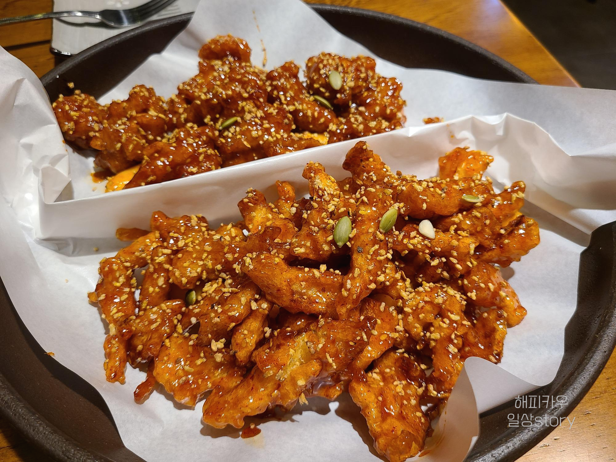  [평택 맛집] 닭강정 황태강정 반반치킨 소사벌 배다리저수지 치킨집 추천 "봉평메밀닭강정"