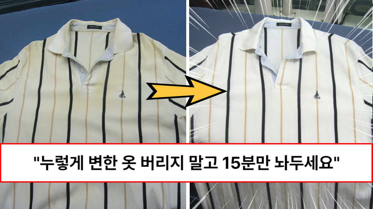 “15분만에 새하얗게 만들 수 있습니다” 옷장속에서 색바랜 죽어가는 낡은 옷들 새것처럼 복구시키는 방법 총정리