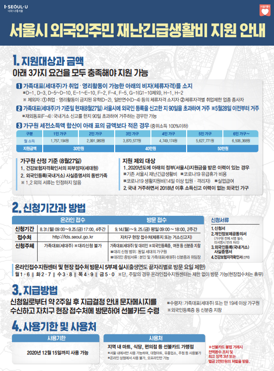  한국통합민원센터 외국인 재난긴급생활비 제출 서류 ‘원스톱서비스’ 실시
