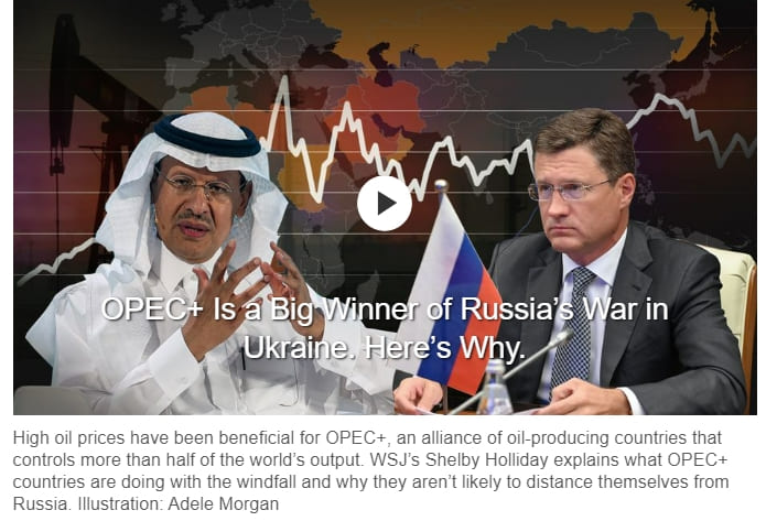  사우디+ OPEC, 미국 오일 증산 요구 거부...러시아 지지 VIDEO: Saudi Arabia Defied U.S. Warnings Ahead of OPEC+ Production Cut