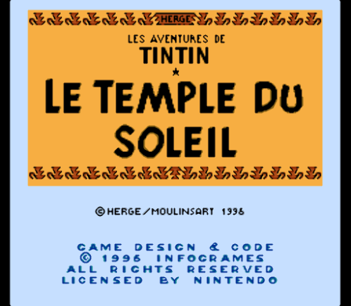  SNES ROMS - The Adventures of Tintin Prisoners of the Sun (EUROPE / 유럽판 롬파일 다운로드)