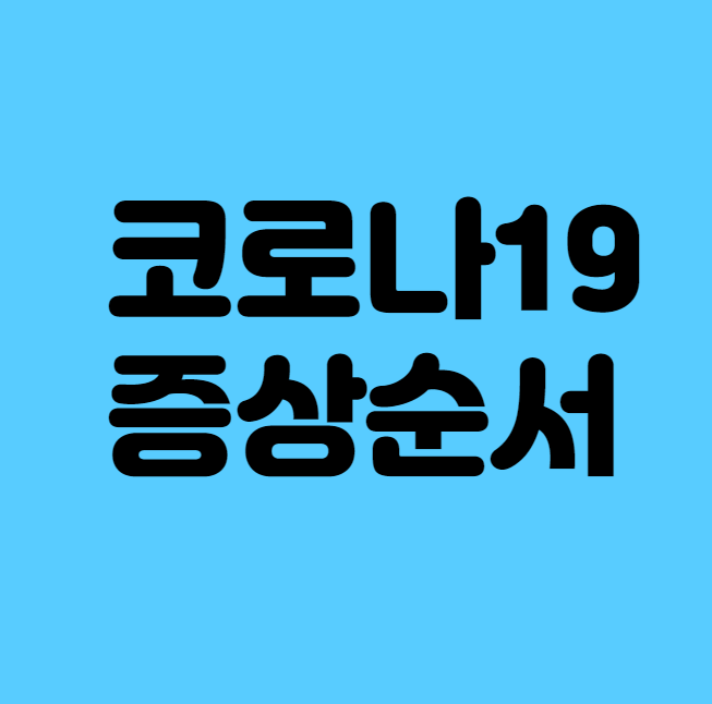  코로나 증상순서 - 코로나와 독감의 증상 순서, 차이?