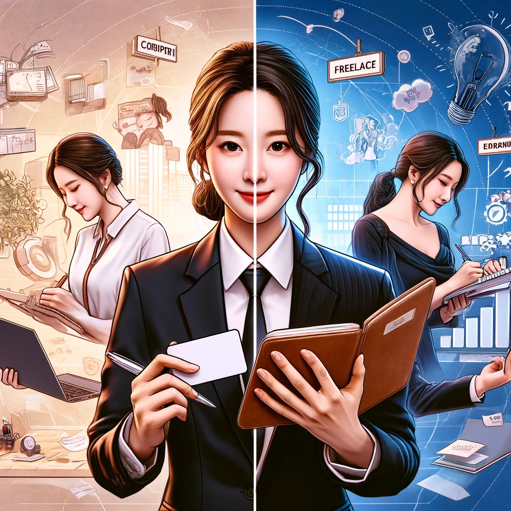 다양한 직업과 경험을 시도하는 여자