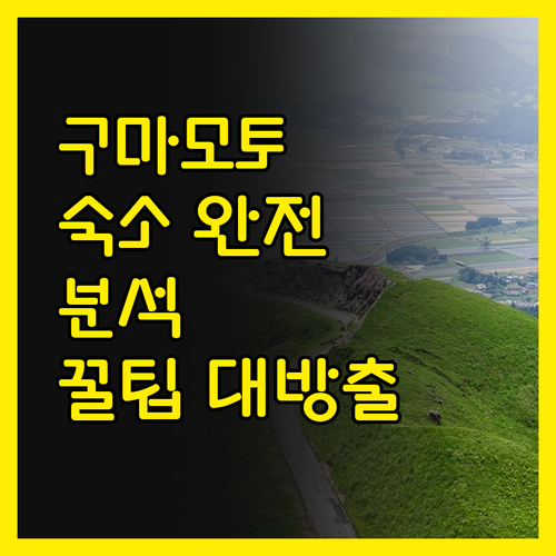 솔직하게 까발리는 구마모토 숙소의 모