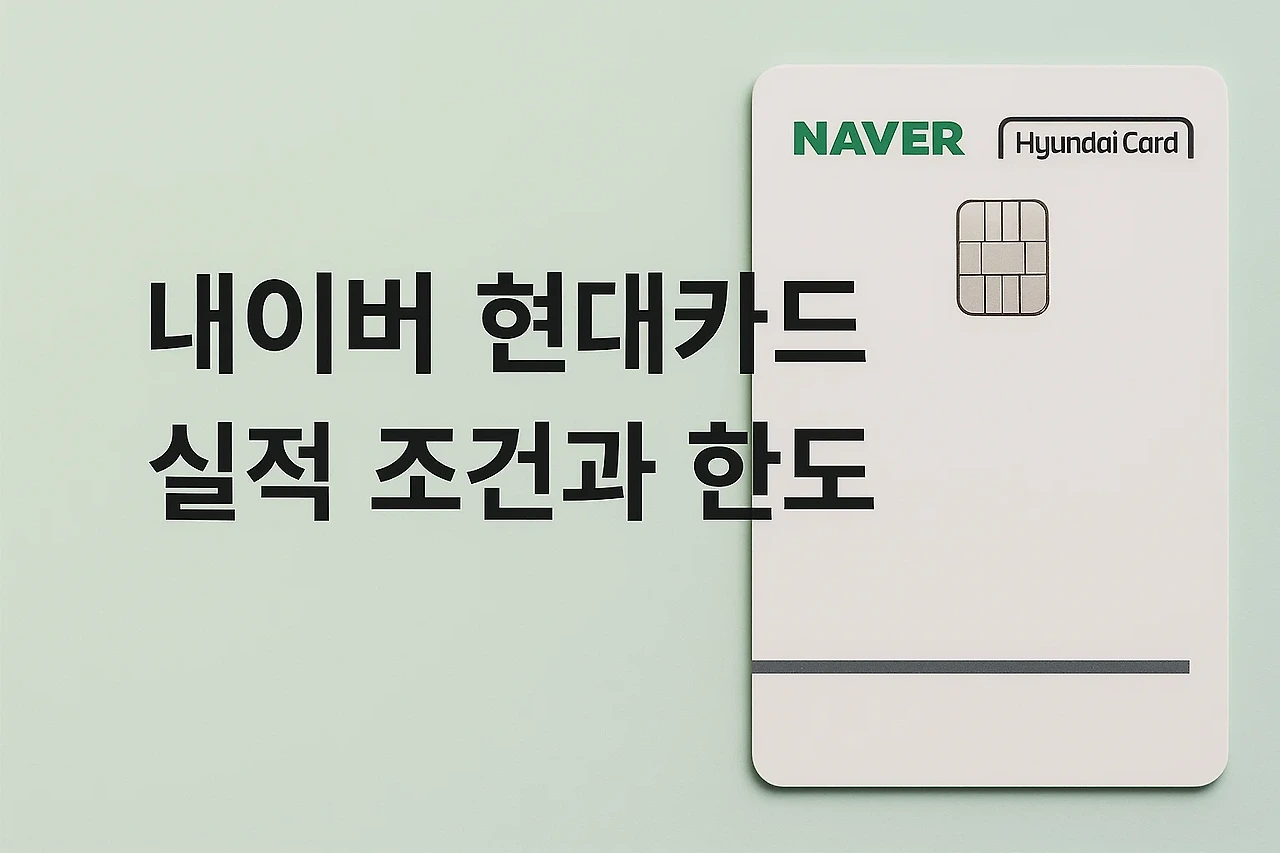 2025년 네이버 현대카드 주요 혜택 및 신청방법+장단점 분석