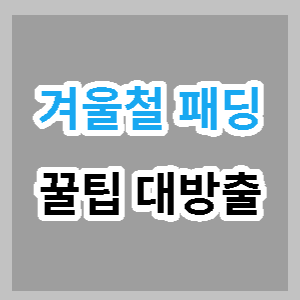 겨울철 패딩 세탁 방법 및 보관 방법 썸네일