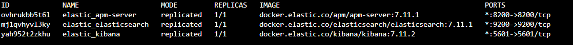  Docker swarm elastic apm  올리기