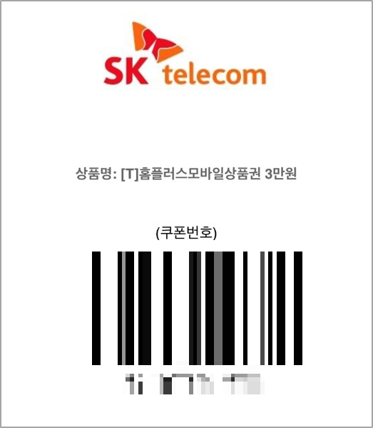 SK텔레콤 홈플러스 모바일상품권 3만원