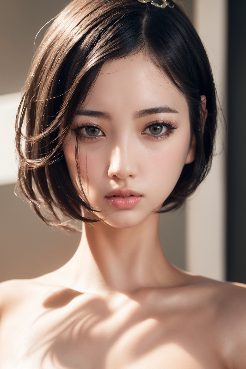  WEBUI로 요청한 숏컷 여자친구 그려줘