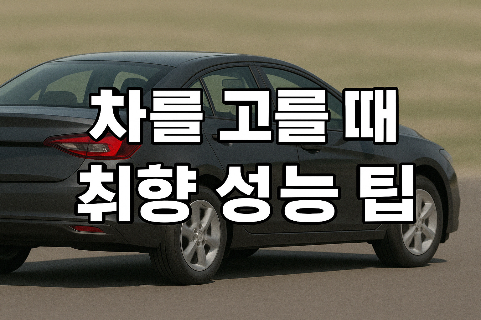 자동차 고를 때, 취향과 성능 사이에서 현명하게 선택하는 법