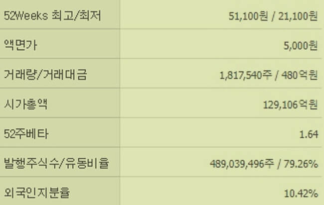 가격-적정한가-판단하기-위해-발행주수와-외국인지분율-등-주식정보가-정리된-내용-참고