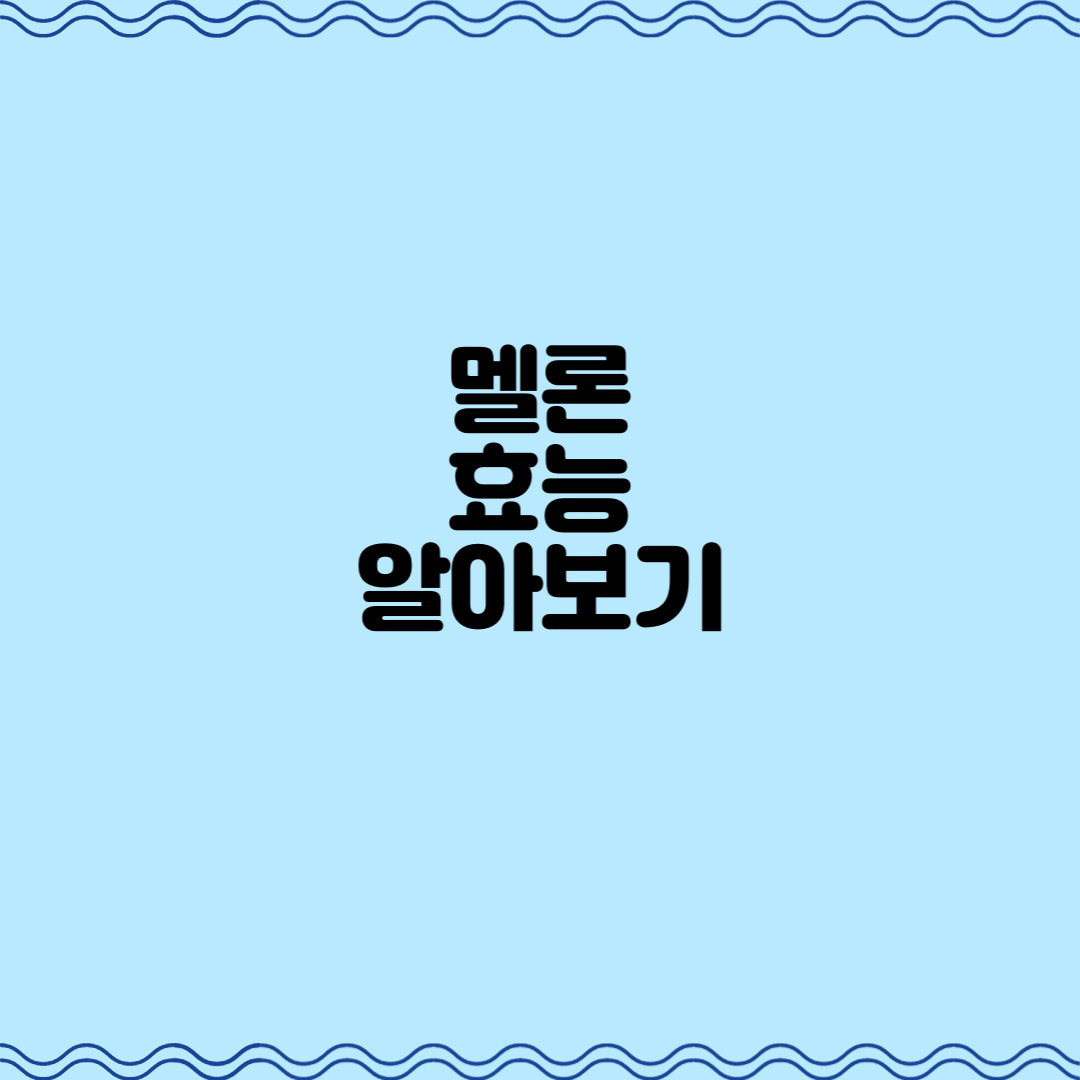  맛있고 달디단 멜론, 그 효능도 함께 알아보기