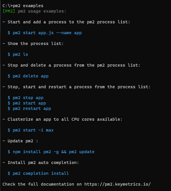 PM2 사용법 다른