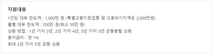 직업훈련 생계비 대부 지원내용 및 구비서류