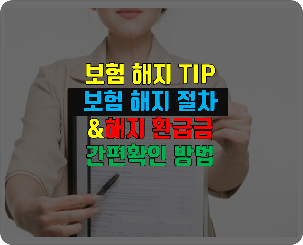  보험 해지 절차와 중도 해지 환급금 간편 확인 방법