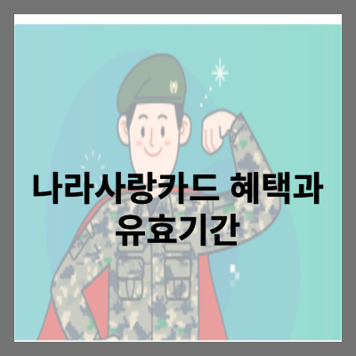 나라사랑카드 혜택과 유효기간