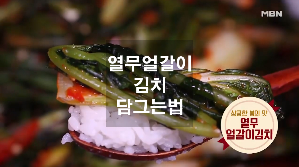  열무얼갈이김치 담그는법