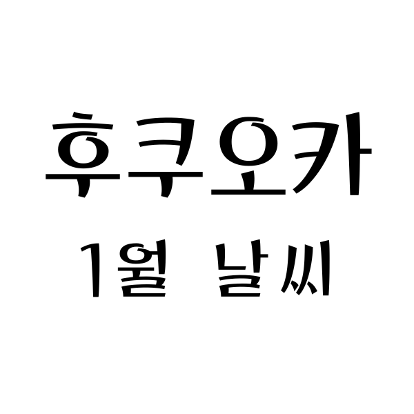  후쿠오카 1월 날씨, 옷차림, 팁, 쌀쌀한 겨울의 서늘함