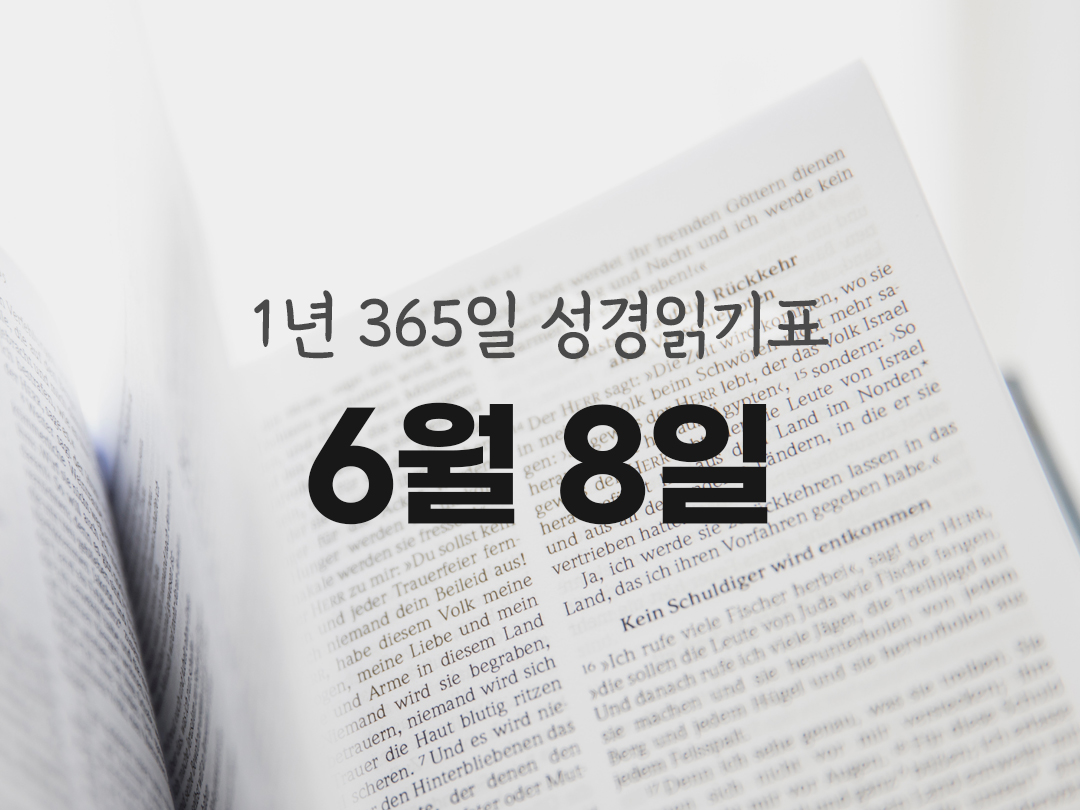 1년 365일 성경읽기표 6월 8일 시편 성경읽기 진도표