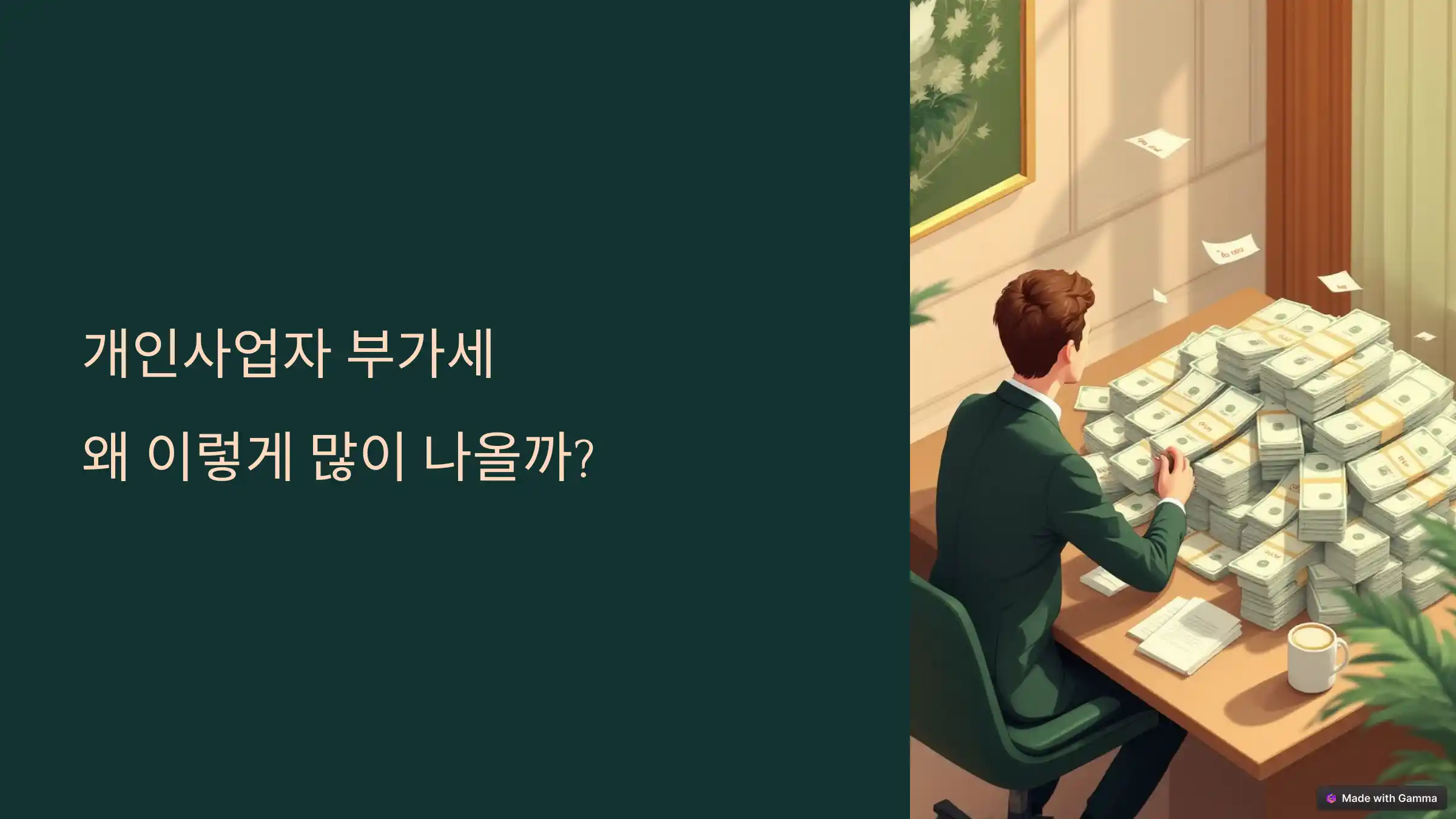 개인사업자 부가세, 왜 이렇게 많이 나올까?