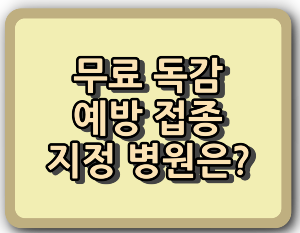  우리동네 독감 예방 접종 병원은 어디일까?