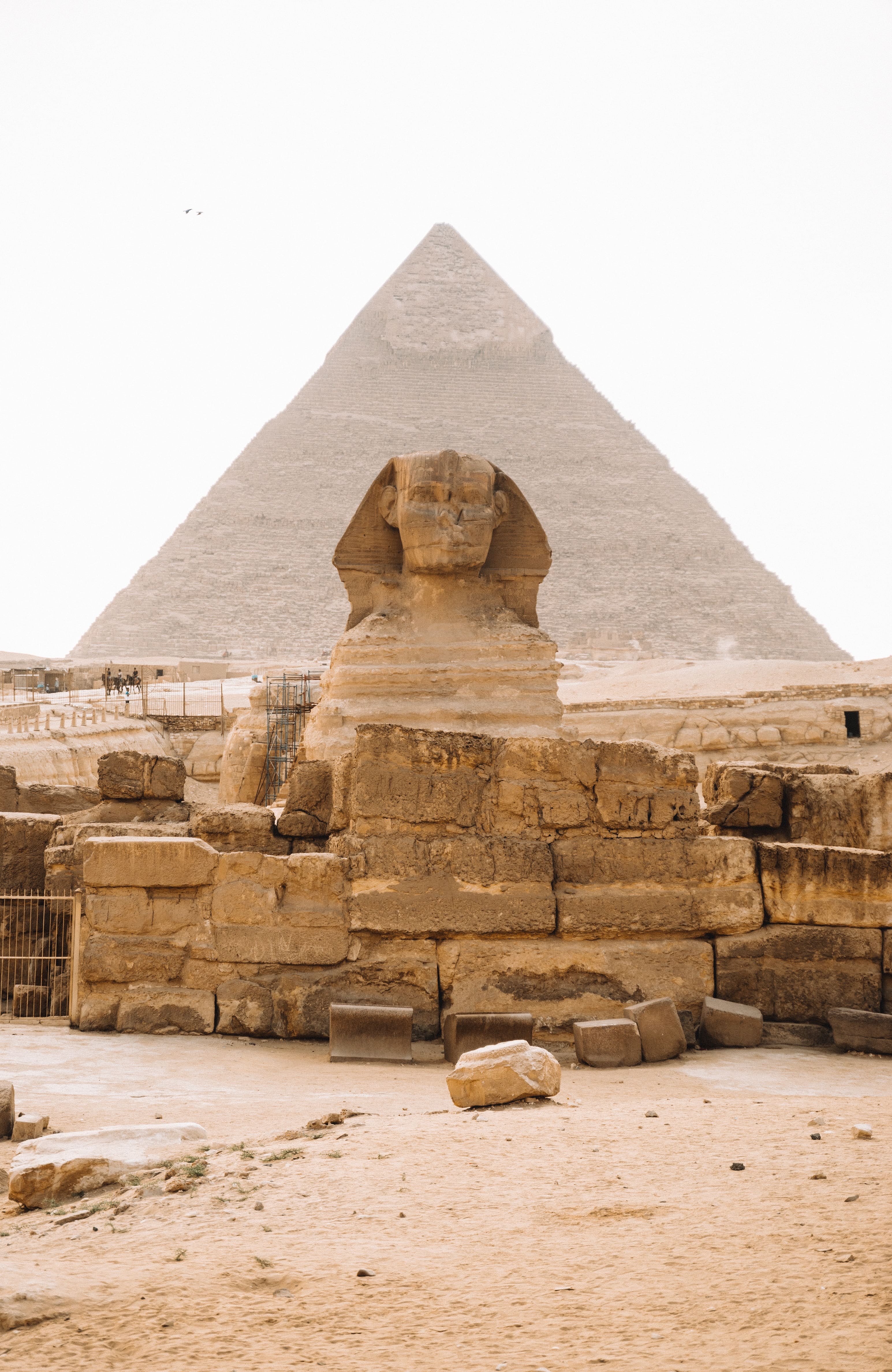 Sphinx and Giza pyramid