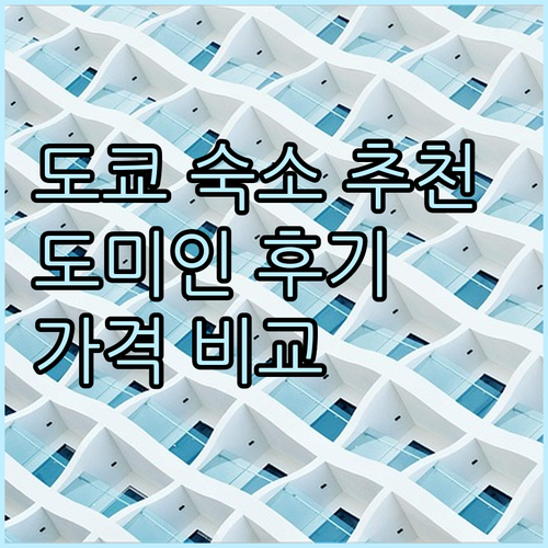 도쿄 숙소 추천 도미인 익스프레스 메