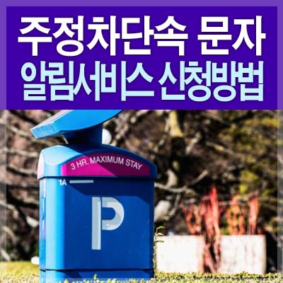 주정차단속 문자 알림서비스 신청방법 유의사항