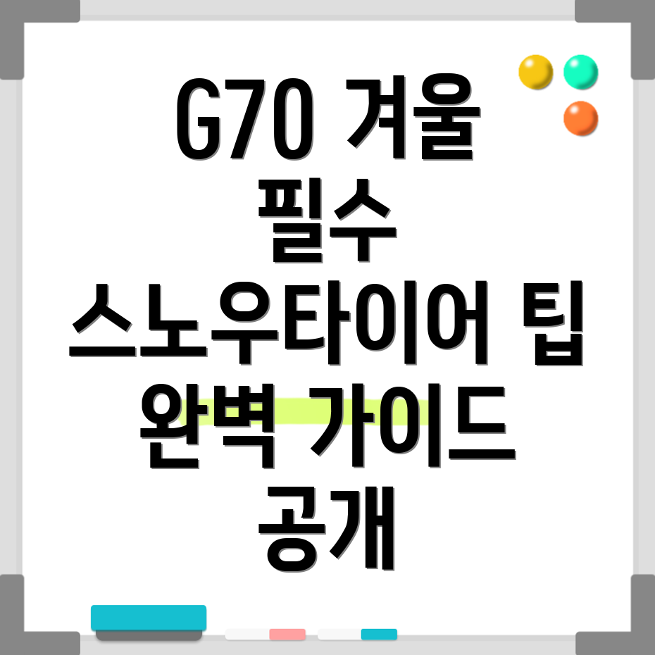 제네시스 G70 스노우타이어