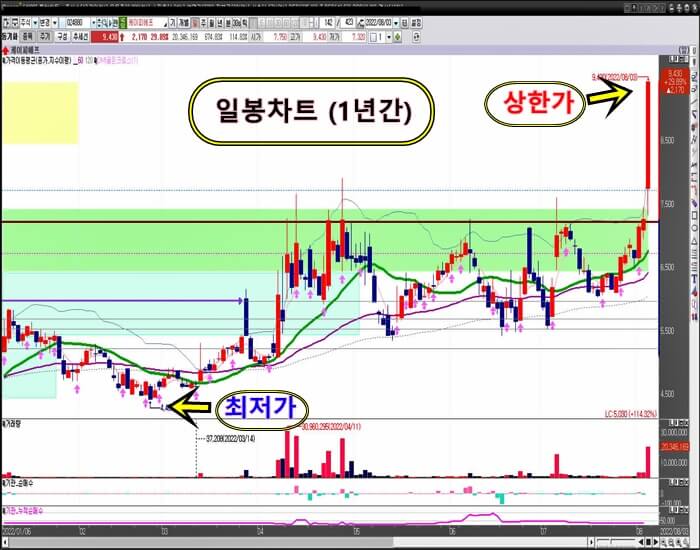 케이피에프-일-봉-차트