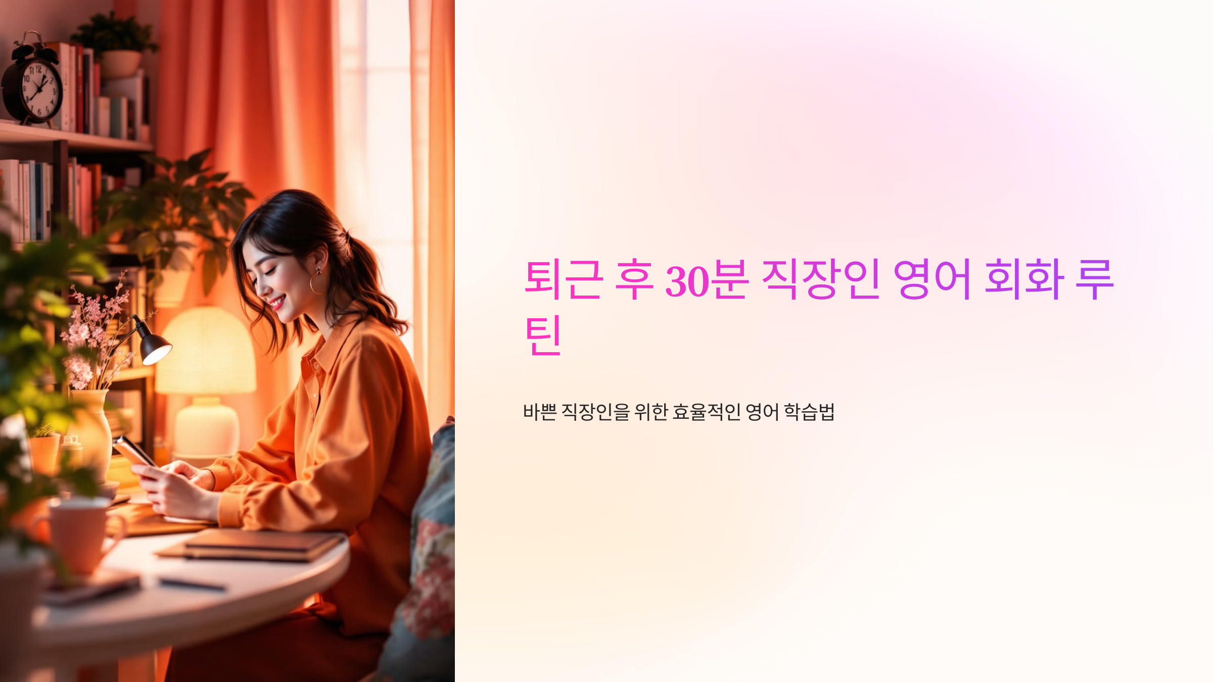퇴근 후 30분 직장인 영어 회화 루틴