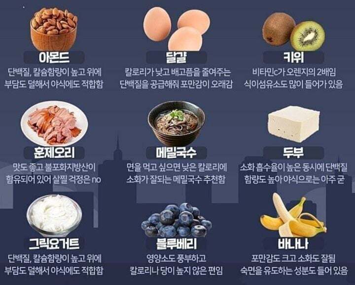  의사들이 허락한 야식 리스트 (다이어트 힘내자!)