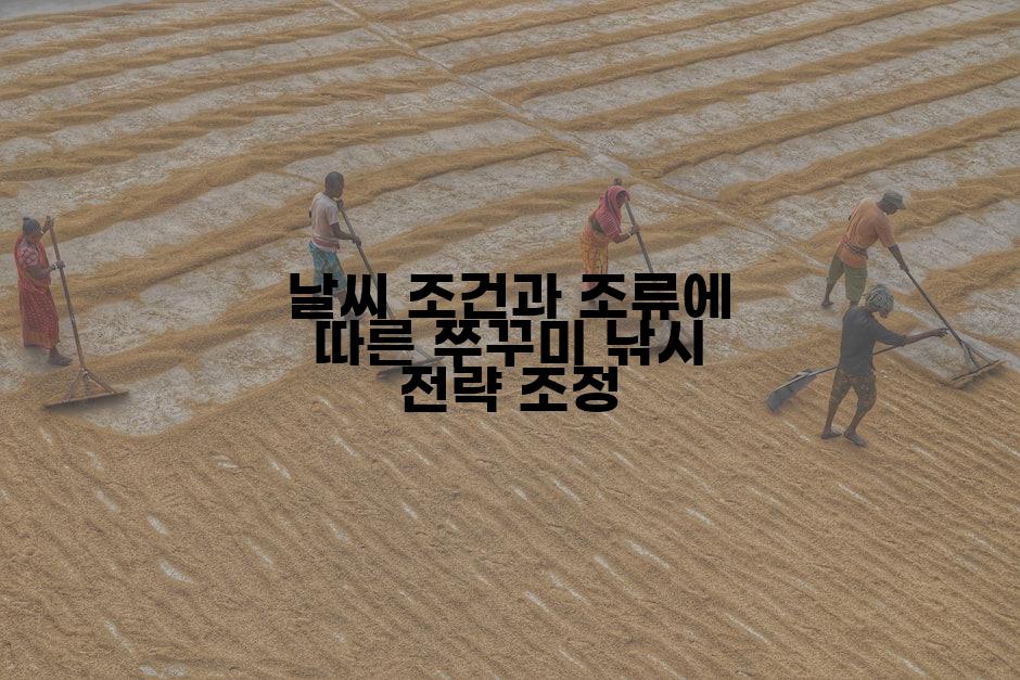 날씨 조건과 조류에 따른 쭈꾸미 낚시 전략 조정