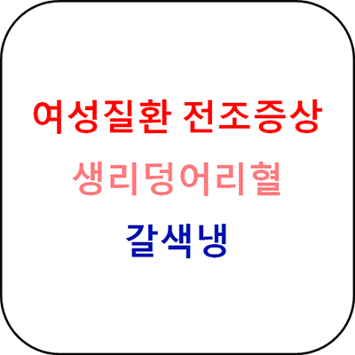  여성질환의 전조증상 생리덩어리혈과 갈색냉