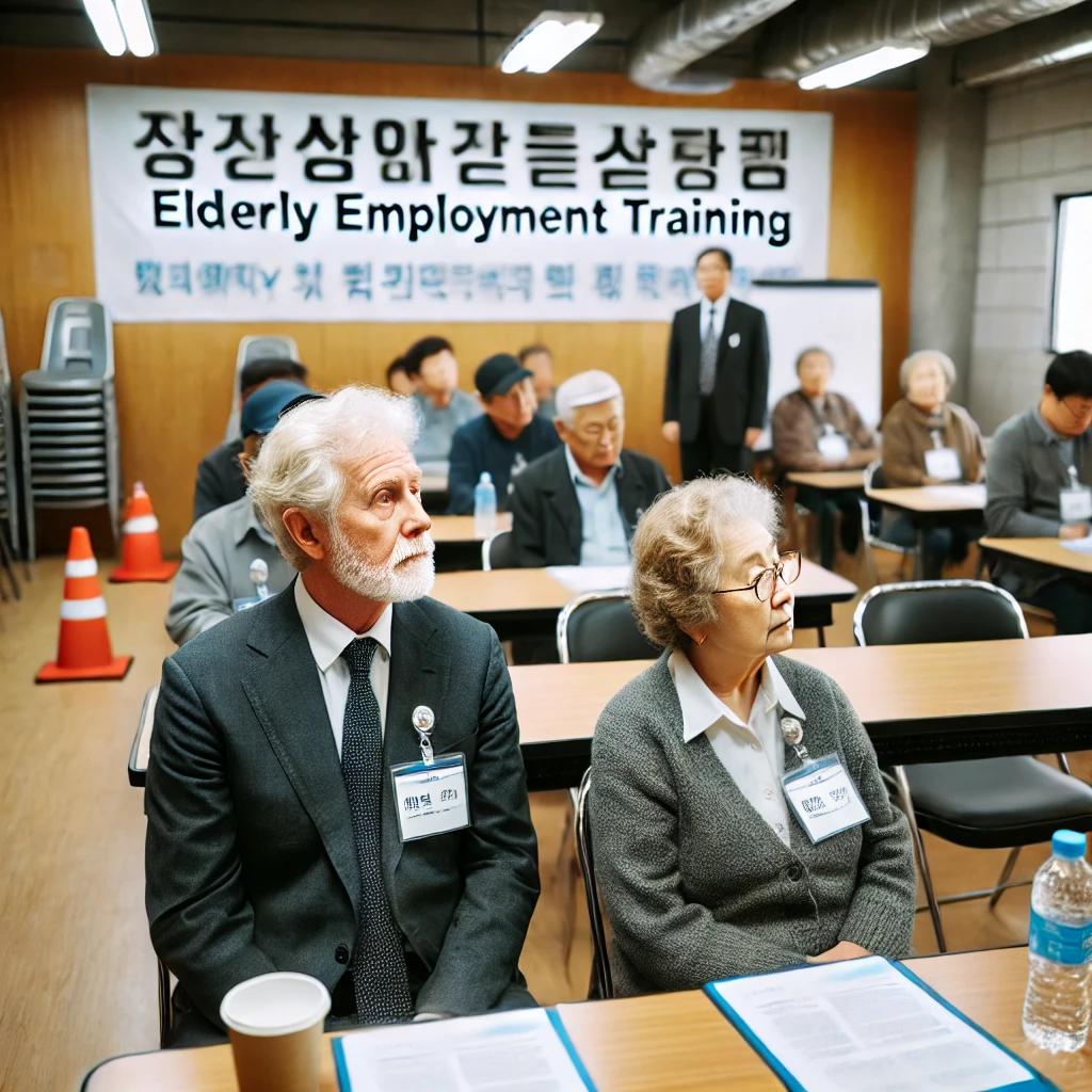 노인일자리참여자 교육현수막
