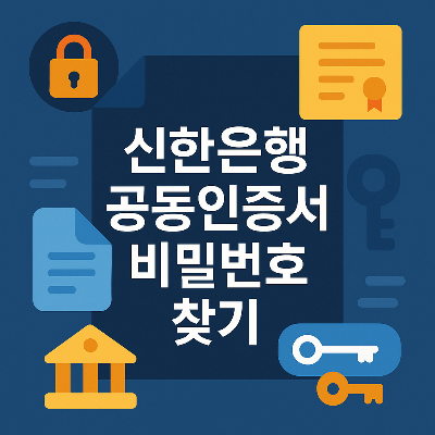 중앙 흰색 텍스트와 자물쇠, 열쇠, 인증서 아이콘이 조화를 이루는 보안 중심 시각 자료.