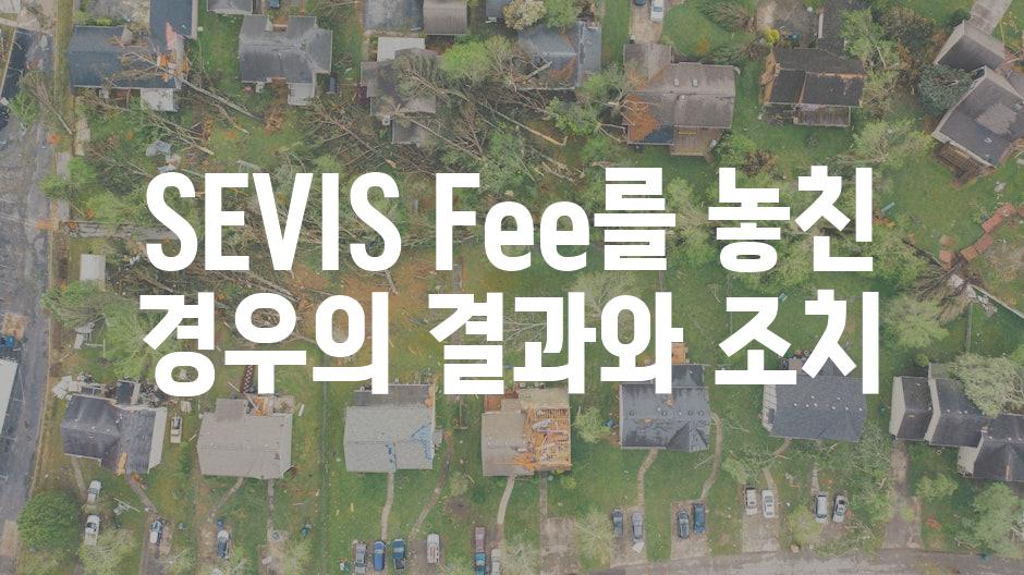 SEVIS Fee를 놓친 경우의 결과와 조치