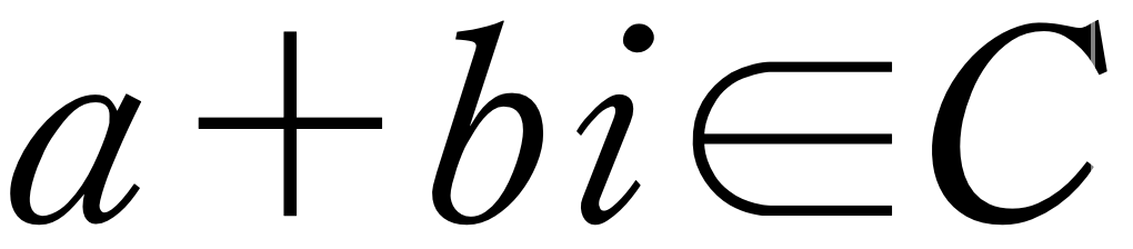 a+bi는 C의 원소이다.