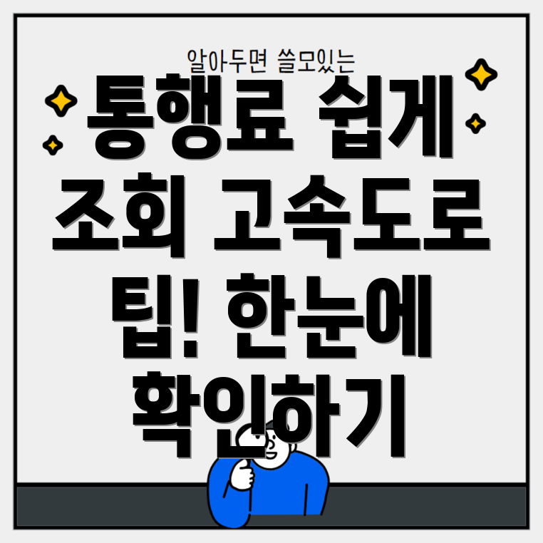 고속도로 통행료 조회