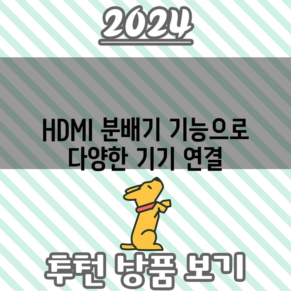 HDMI 분배기 기능으로 다양한 기기 연결