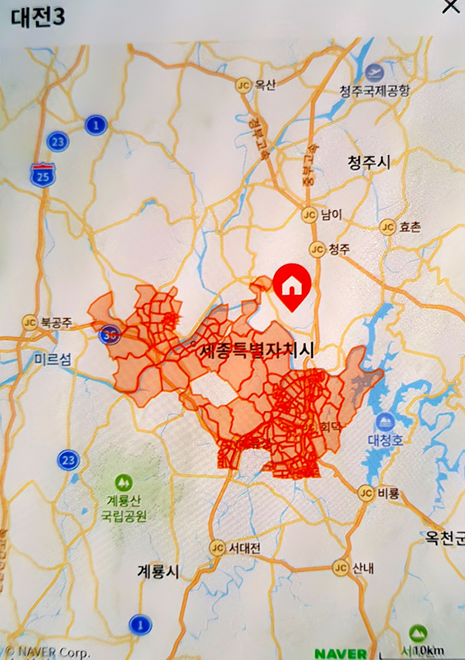 대전3캠프 배송지역 이미지1