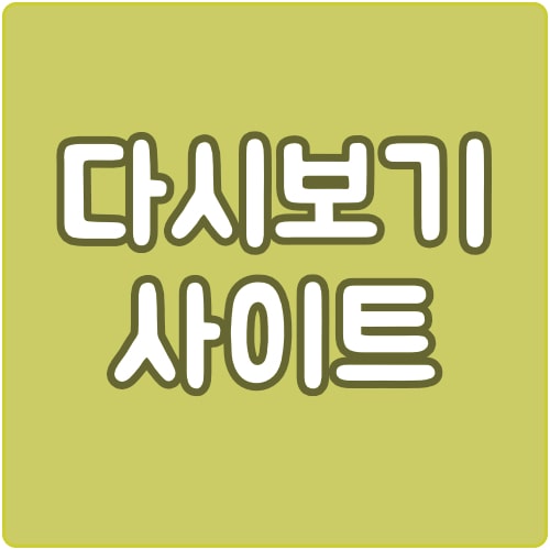  TV 시리즈 다시보기 사이트 정보