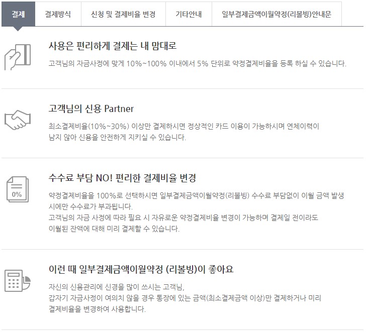 국민카드 리볼빙 신청 해지 이자 장점 단점 - Rich KY 국민카드 리볼빙 신청 해지 이자 장점 단점 - Rich Ky