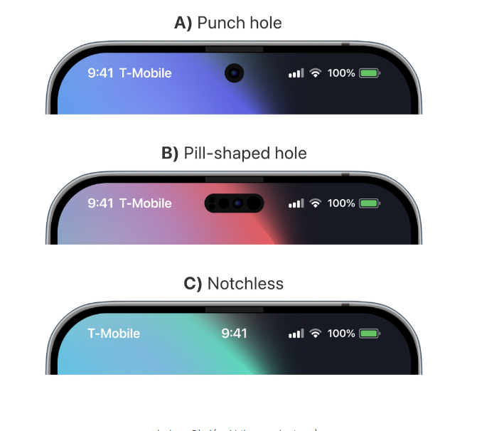 아이폰14-노치-펀치홀-비교
