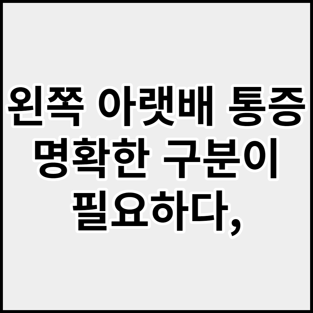  [왼쪽 아랫배 통증]원인 증상 대처법 및 좋은 음식