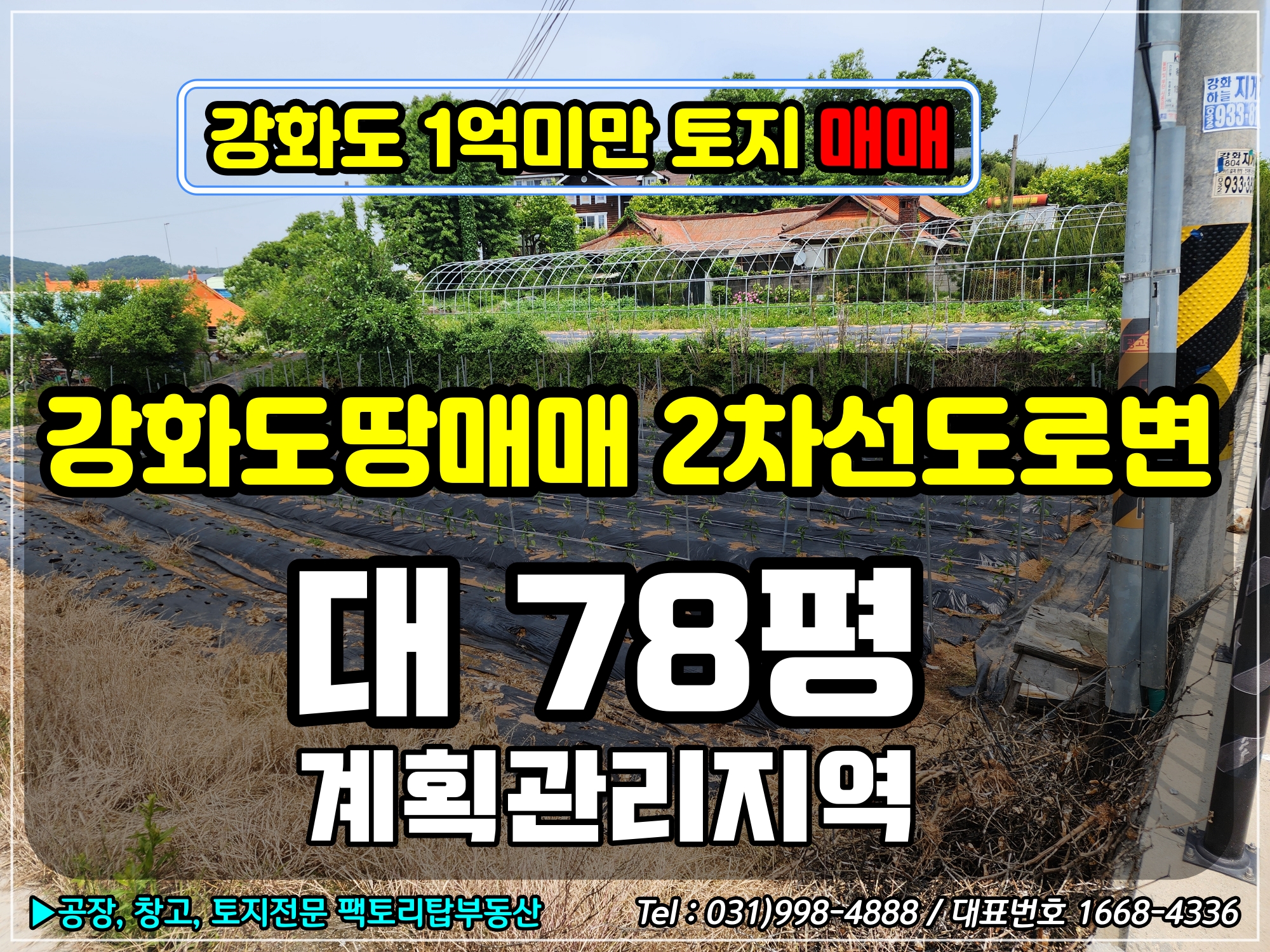  [강화도땅]강화도땅매매 강화도_1억미만_토지매매 2차선도로변 토지매매