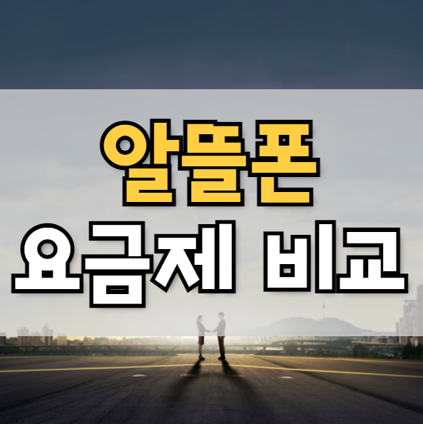  알뜰폰 요금제 비교 이것만 체크해봐요
