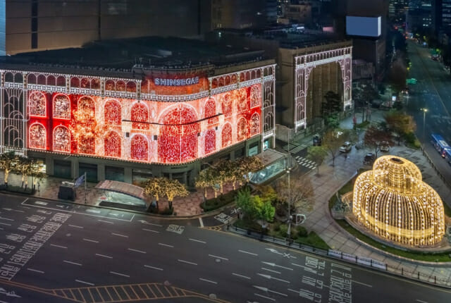 지난해 신세계백화점 본점의 크리스마스 미디어 파사드.
