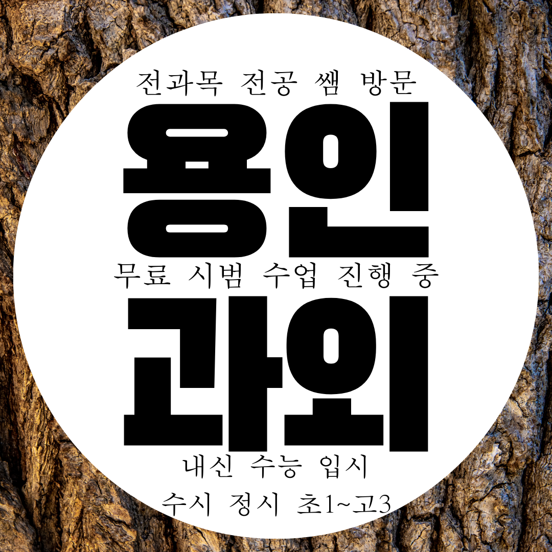  용인 동백 영수과외 용인시 물리 화학 동백동 과외구하기 선생님